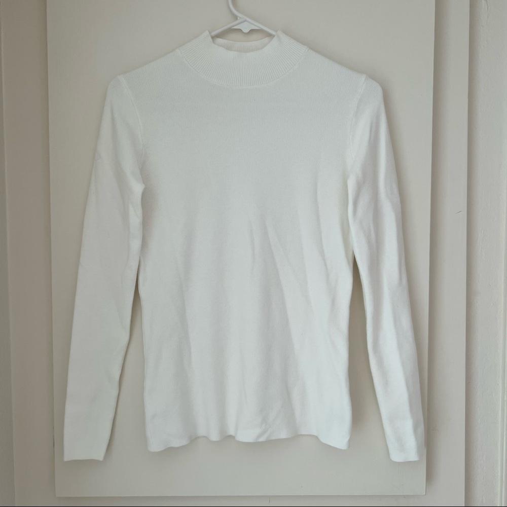 Cream Knit Turtleneck Sweater
